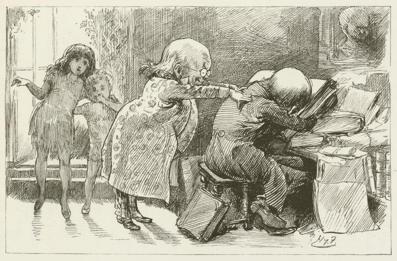 Lewis Carrollin kuvitus Sylvielle ja Brunolle tekijältä Harry Furniss