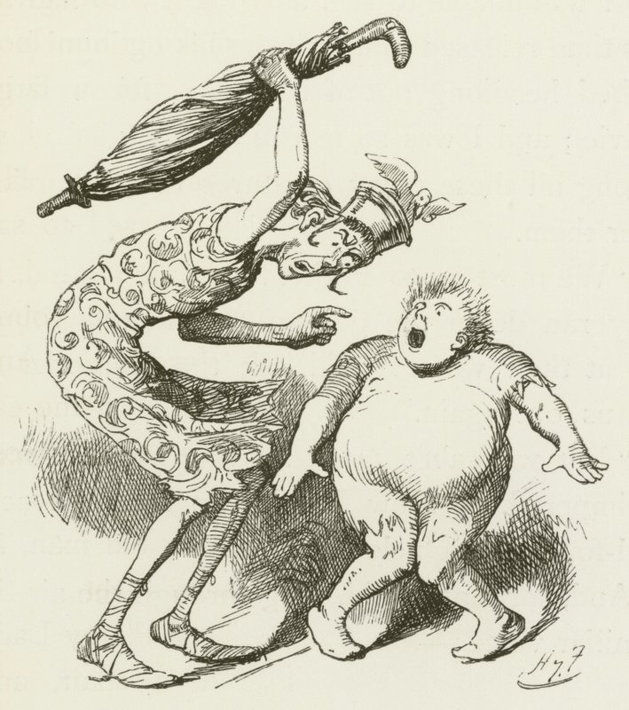 Lewis Carrollin kuvitus Sylvielle ja Brunolle tekijältä Harry Furniss