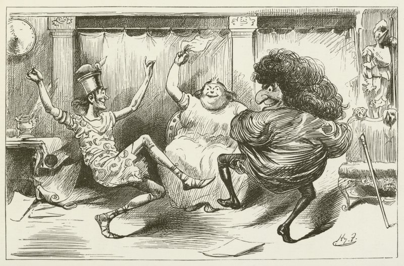 Lewis Carrollin kuvitus Sylvielle ja Brunolle tekijältä Harry Furniss