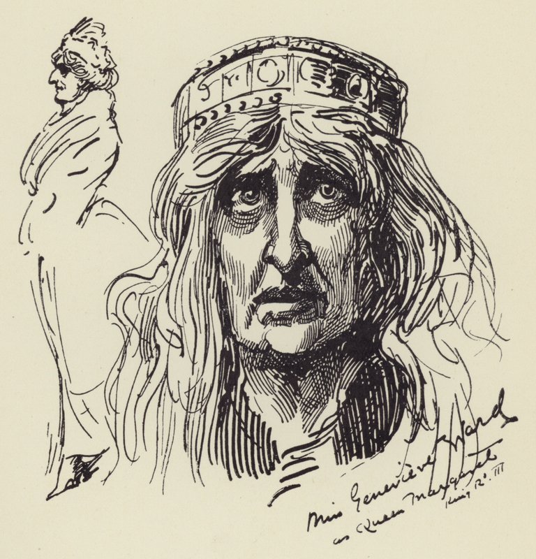 Miss Genevieve Ward kuningatar Margaretina tekijältä Harry Furniss