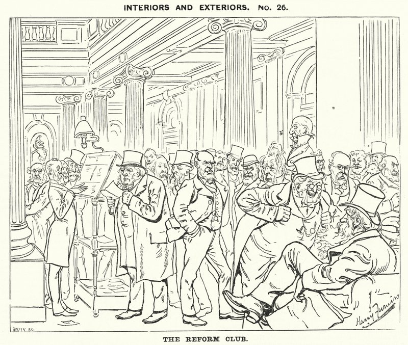 Punch-sarjakuva: The Reform Club (kaiverrus) tekijältä Harry Furniss