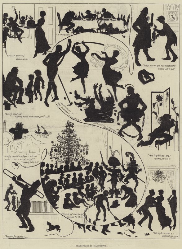 Shakespeare siluetissa tekijältä Harry Furniss