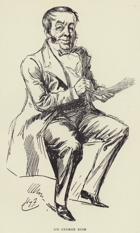 Sir George Rose tekijältä Harry Furniss