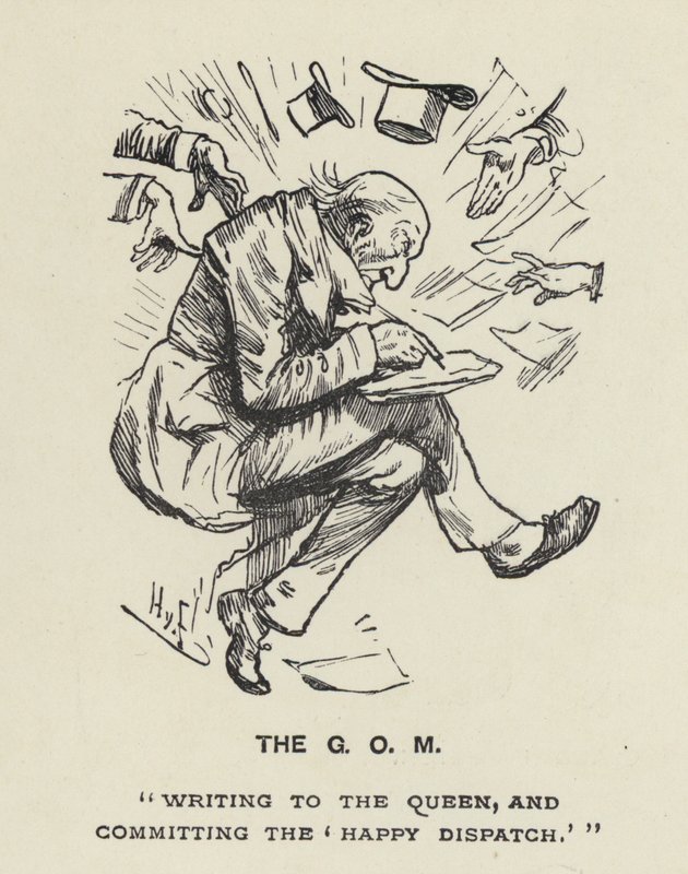 The Grand Old Man - GOM - W E Gladstone (litho) tekijältä Harry Furniss