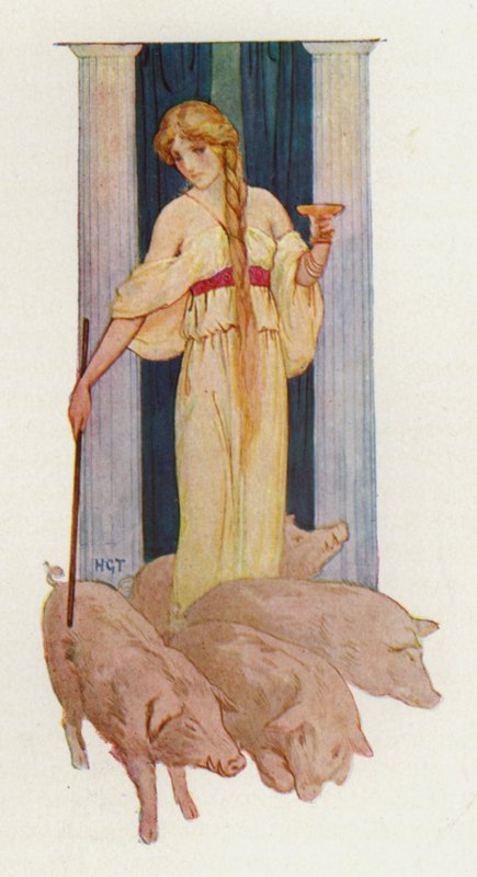 Circe (värilitografia) tekijältä Harry George Theaker