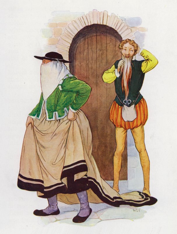 Don Quijoten kuvitus (värilitro) tekijältä Harry George Theaker