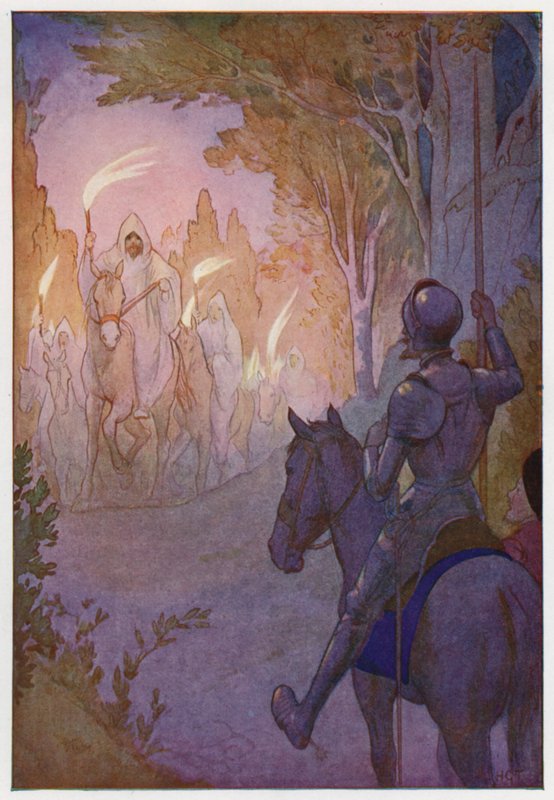 Don Quijoten kuvitus (värilitro) tekijältä Harry George Theaker