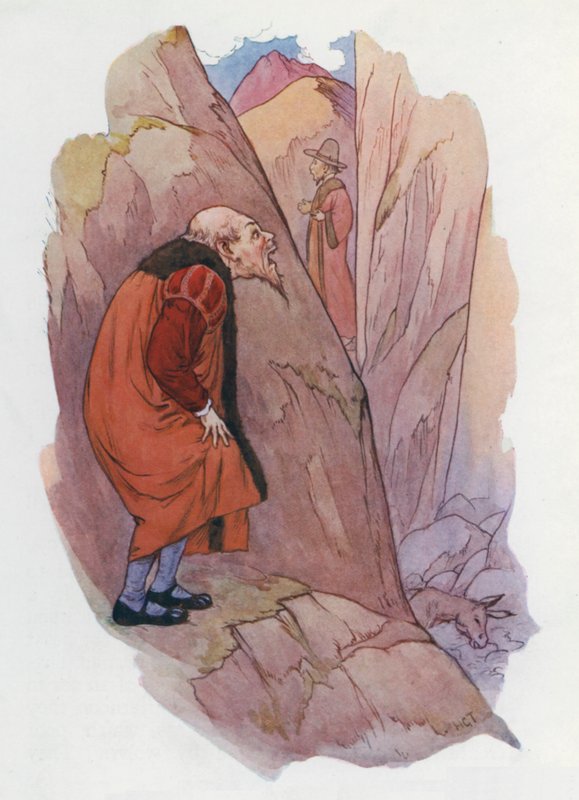 Don Quijoten kuvitus (värilitro) tekijältä Harry George Theaker