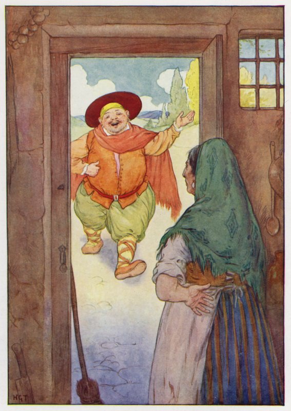 Don Quijoten kuvitus (värilitro) tekijältä Harry George Theaker