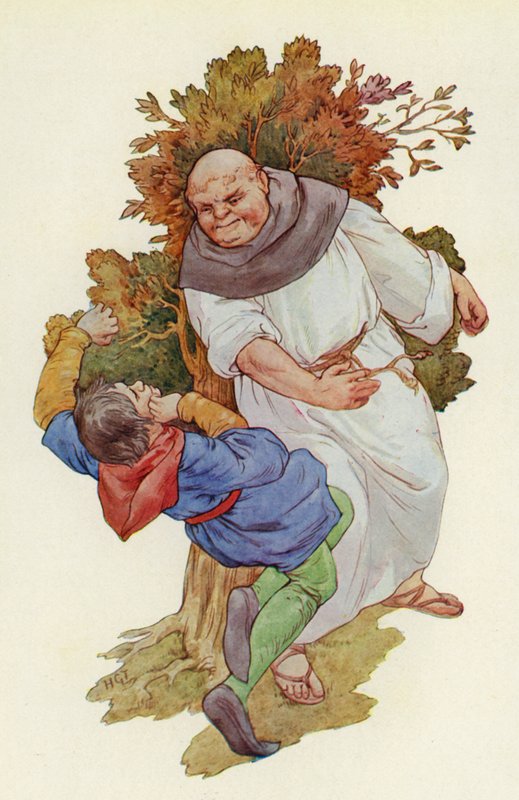 Lyönti osui kovaäänisesti ja lähetti Muchin koko pituudeltaan nurmikolle (värikuvassa). tekijältä Harry George Theaker
