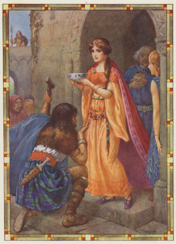"Loch Awen neito", The Token (värilitografia) tekijältä Harry George Theaker