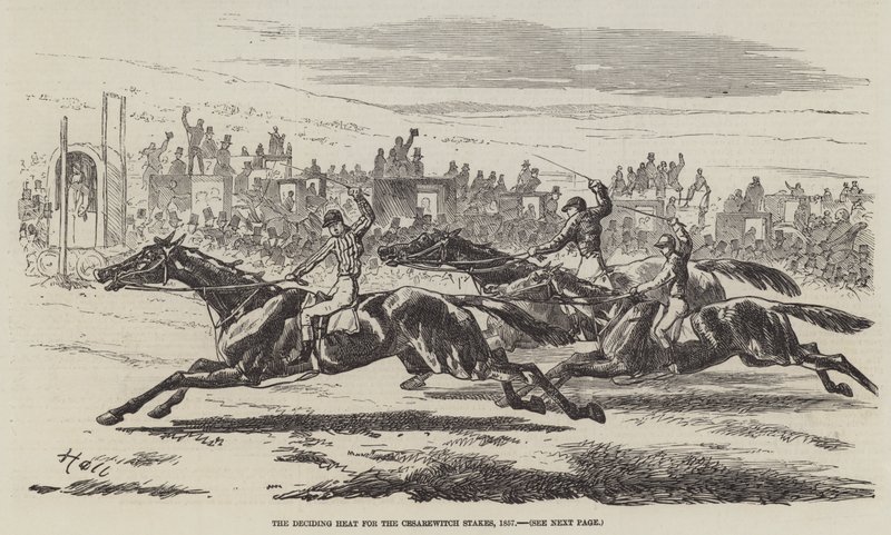 Ratkaiseva lämpö Cesarewitch-panoksille, 1857 tekijältä Harry Hall