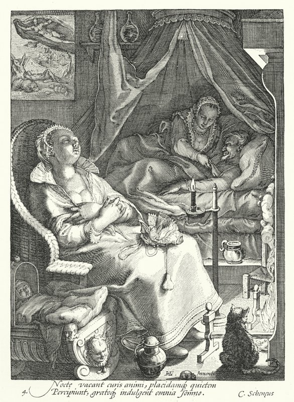 Yö (kaiverrus) tekijältä Hendrik (after) Goltzius