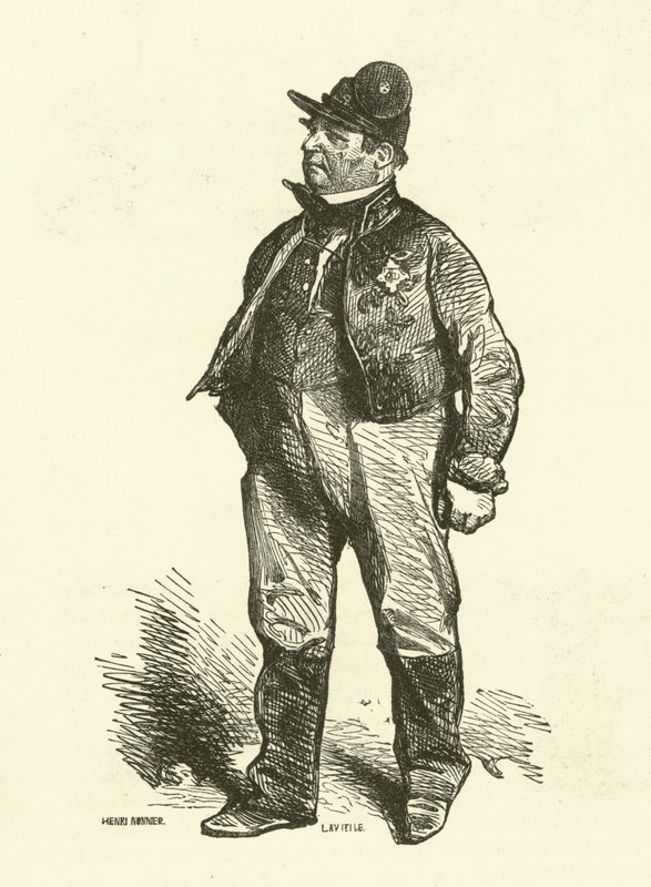 Diligence Conductor (kaiverrus) tekijältä Henri Bonaventure (after) Monnier