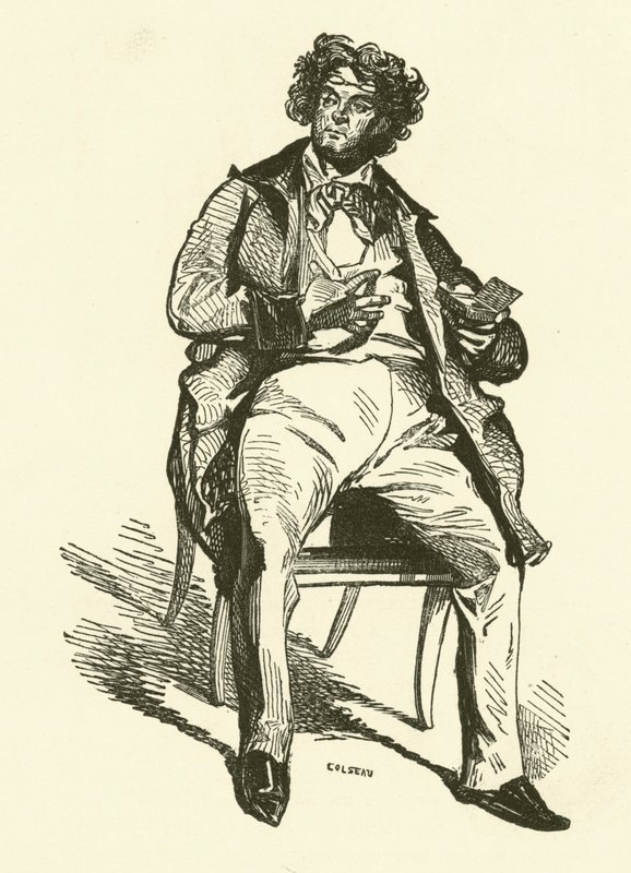 Teatterin agentti (kaiverrus) tekijältä Henri Bonaventure (after) Monnier