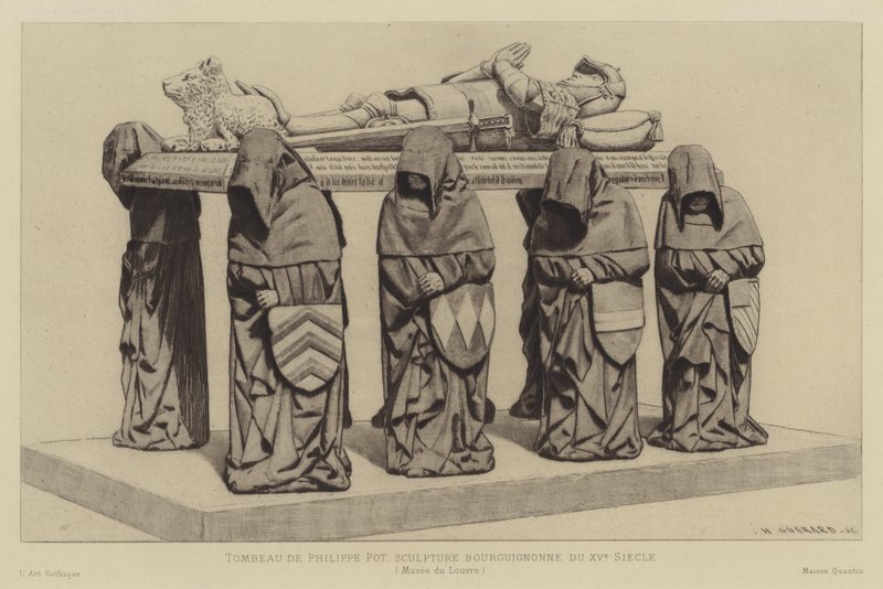 Philippe Potin, Burgundin suursenesaalin, hauta, 1400-luku. tekijältä Henri Charles Guérard