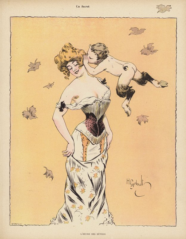 Salaisuus (väri litho) tekijältä Henri Gerbault