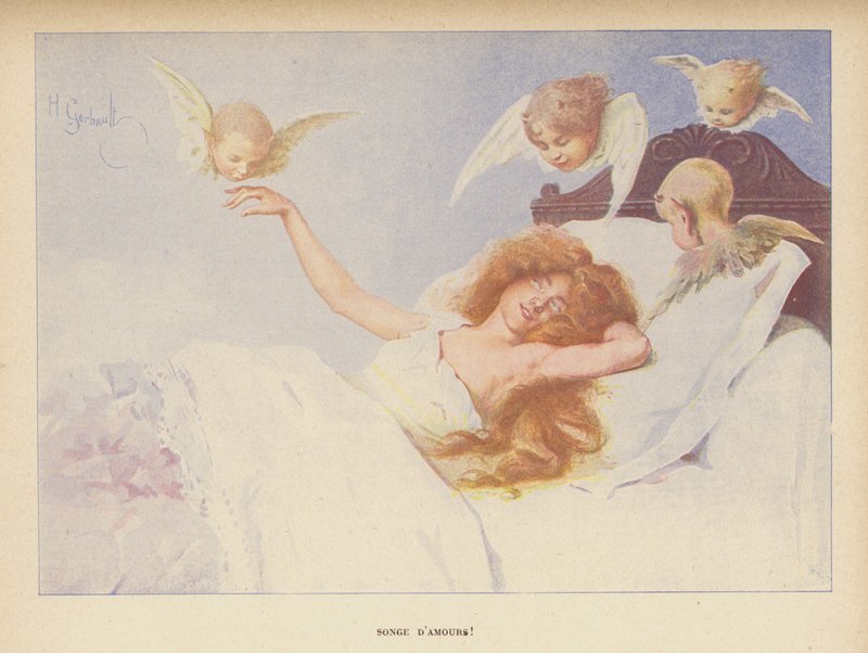 Dream of Love (väri litho) tekijältä Henri Gerbault
