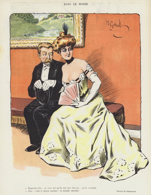 Kuvitus Le Rirelle (väri litho) tekijältä Henri Gerbault