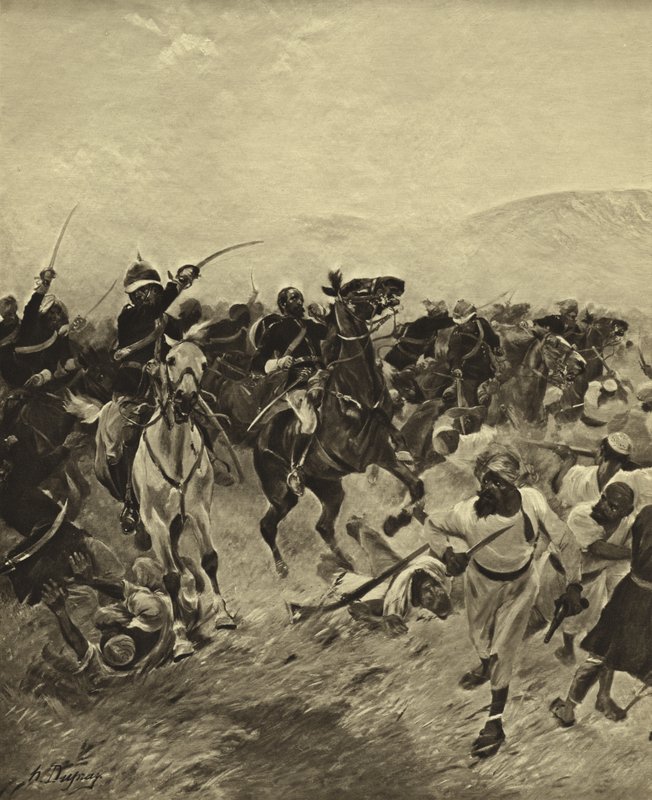Fatehabadin taistelu, 1879 (syväpaino) tekijältä Henri Louis Dupray