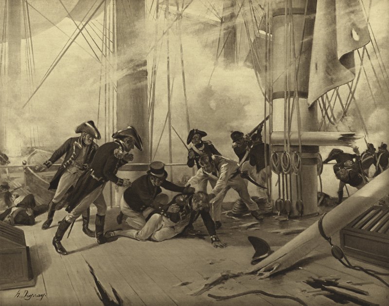 Trafalgarin taistelu, 1805 (syväpaino) tekijältä Henri Louis Dupray