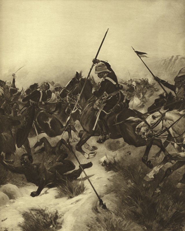 Ulundin taistelu, 1879 (syväpaino) tekijältä Henri Louis Dupray