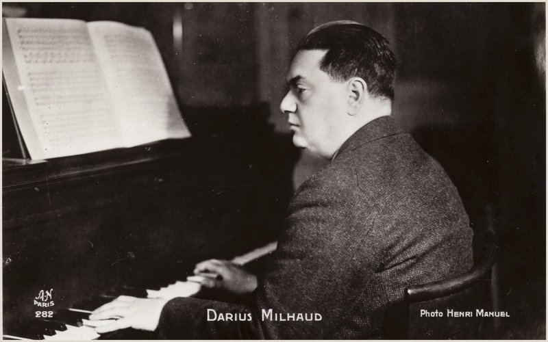 Darius Milhaudin muotokuva (s/w-valokuva) tekijältä Henri Manuel