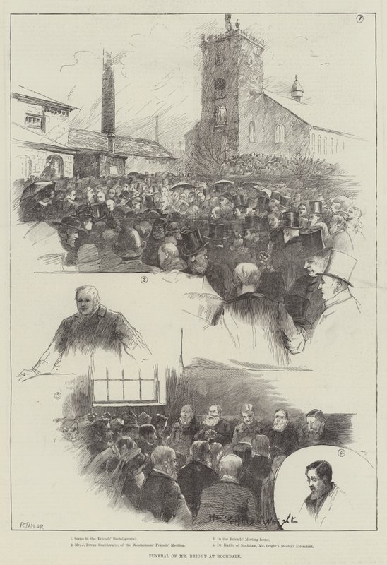 Mr Brightin hautajaiset Rochdalessa tekijältä Henry Charles Seppings Wright