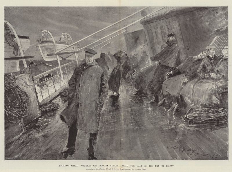 Katse eteenpäin, kenraali Sir Redvers Buller päin Galea Biskajanlahdella tekijältä Henry Charles Seppings Wright