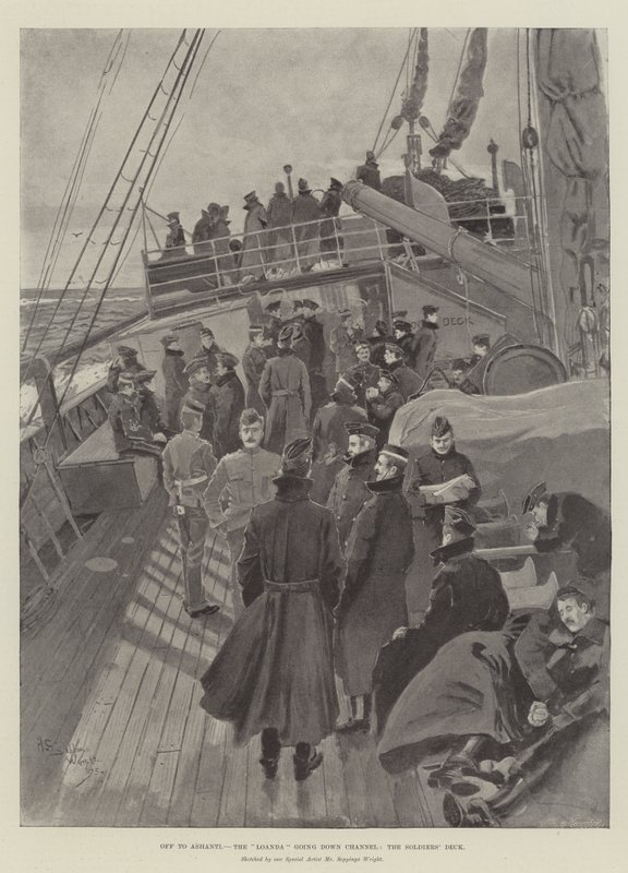 Ashantiin, Loanda menee alas kanavalle, sotilaiden kannen tekijältä Henry Charles Seppings Wright