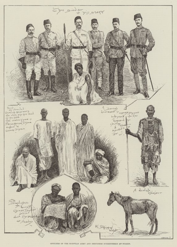 Egyptin armeijan upseerit ja dervishit antautuivat Suakinissa tekijältä Henry Charles Seppings Wright
