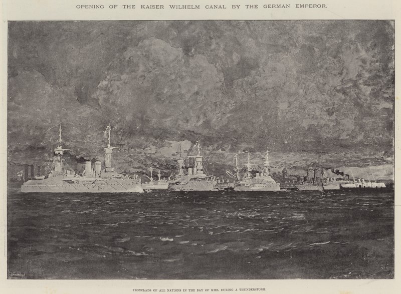 Keisari Vilhelmin kanavan avaaminen Saksan keisarin toimesta tekijältä Henry Charles Seppings Wright