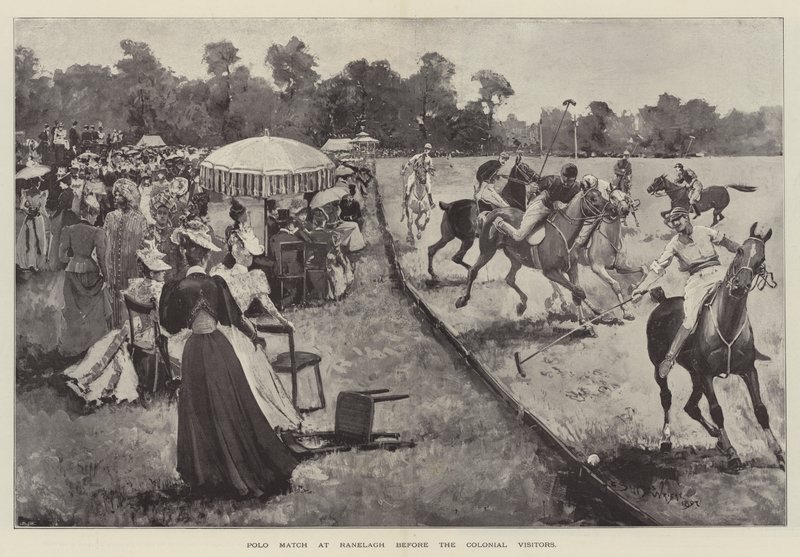 Polo Match Ranelaghissa ennen siirtomaa-vieraita tekijältä Henry Charles Seppings Wright