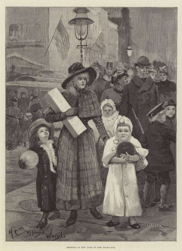 Ostokset New Yorkissa uudenvuodenaattona tekijältä Henry Charles Seppings Wright