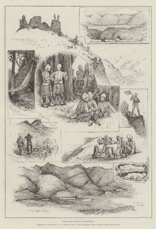 Black Mountain Expedition -kaiverrus tekijältä Henry Charles Seppings Wright