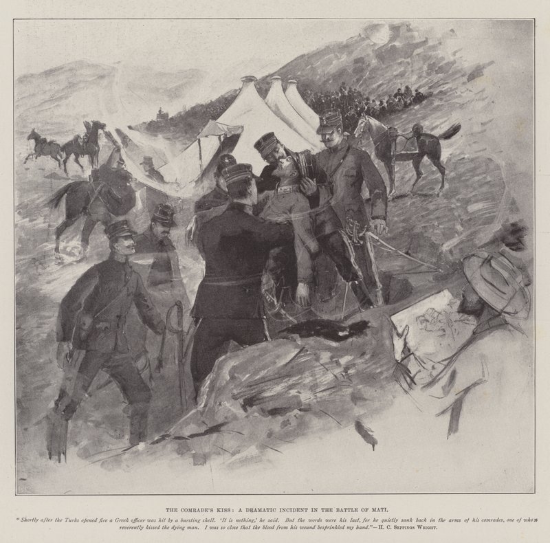 Toverin suudelma, dramaattinen tapaus Matin taistelussa tekijältä Henry Charles Seppings Wright