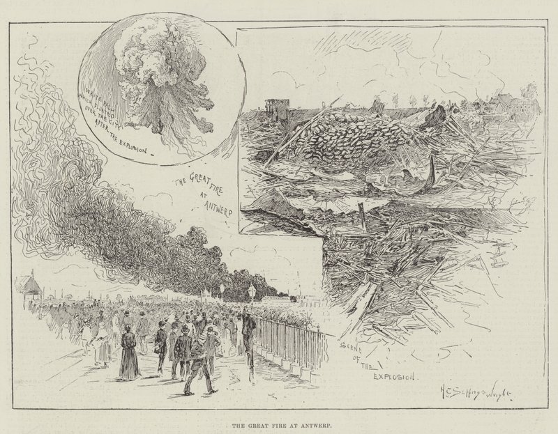 Antwerpenin suuri tulipalo tekijältä Henry Charles Seppings Wright