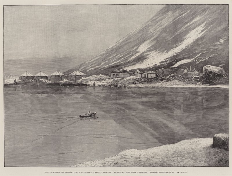 Jackson-Harmsworth Polar Expedition, Arctic Village, Elmwood, maailman pohjoisin brittiläinen asutusalue tekijältä Henry Charles Seppings Wright
