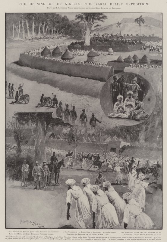 Nigerian avautuminen, Zarian avustusretkikunta (Zaria Relief Expedition) tekijältä Henry Charles Seppings Wright