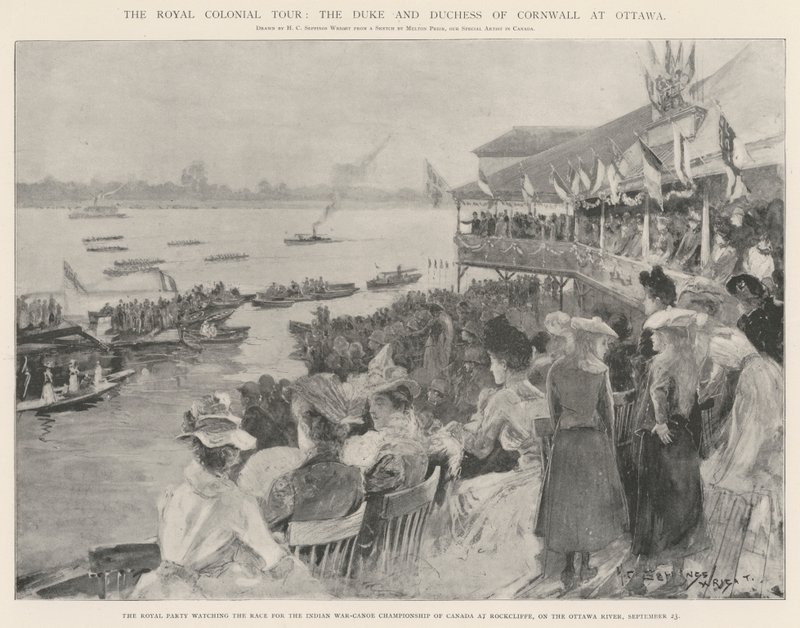 Royal Colonial Tour, Cornwallin herttua ja herttuatar Ottawassa tekijältä Henry Charles Seppings Wright