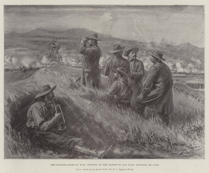 Espanjan ja Amerikan sota, San Juanin taistelun avaus, Santiago de Cuba tekijältä Henry Charles Seppings Wright