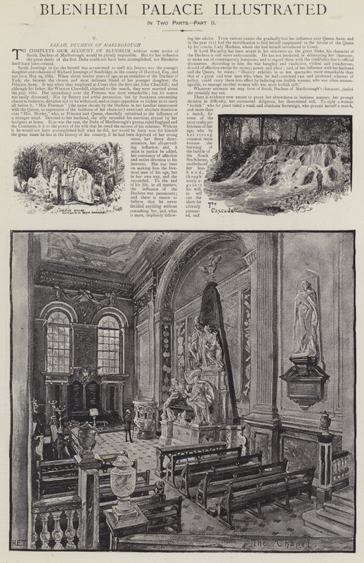 Blenheimin palatsi kuvitettu tekijältä Henry Edward Tidmarsh