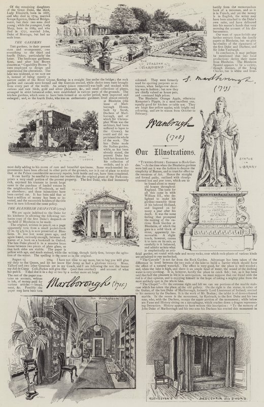 Blenheimin palatsi kuvitettu tekijältä Henry Edward Tidmarsh