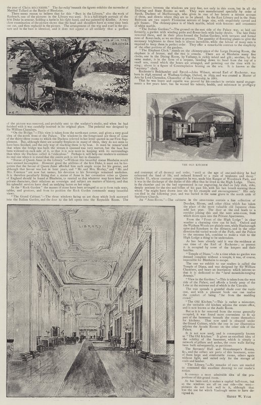 Blenheimin palatsi kuvitettu tekijältä Henry Edward Tidmarsh