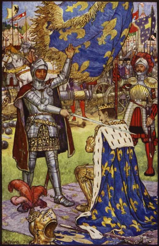 Franciscus I, Ranskan kuningas, saa ritarikunnan ritarikunnan Bayardilta tekijältä Henry Justice Ford