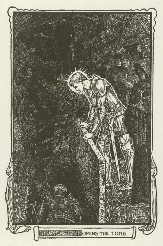 Sir Galahad avaa haudan tekijältä Henry Justice Ford