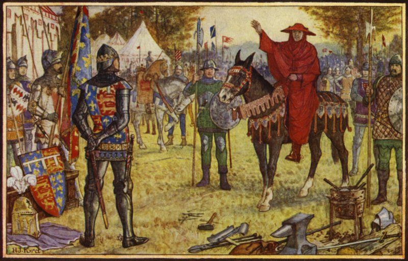 Perigordin kardinaali tulee Englannin leirille neuvottelemaan Mustan Prinssin kanssa tekijältä Henry Justice Ford