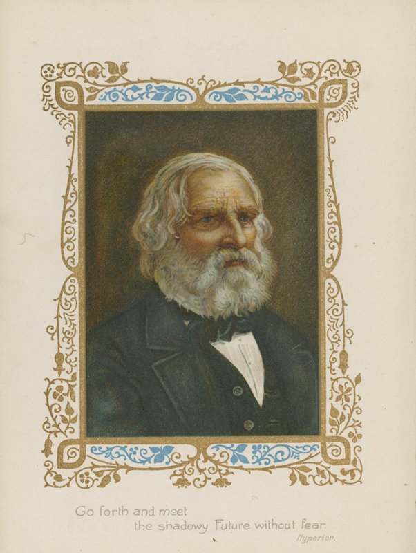 Mene eteenpäin ja kohtaa varjoinen tulevaisuus ilman pelkoa (chromolitho). tekijältä Henry Marriott Paget