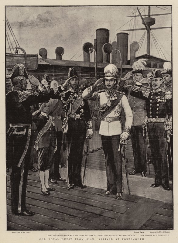 Kuninkaallinen vieraamme Siamista, saapuminen Portsmouthiin tekijältä Henry Marriott Paget
