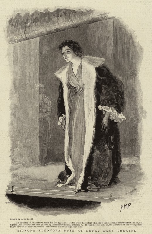 Signora Eleonora Duse Drury Lane -teatterissa tekijältä Henry Marriott Paget
